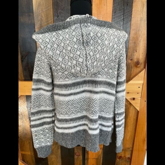 ABERCROMBIE & Fitch knit hoodie sweater, open cardigan and flyaway style, size S - Picture 4 of 5